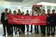 The passengers and flight crew of Hong Kong Airlines Ho Chi Minh route first flight received a warm welcome