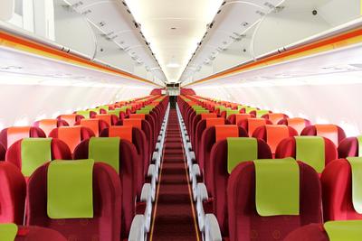 The new all-economy class A320 is configured with 174 seats