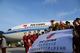 国航北京-维也纳-巴塞罗那首航航班机组庆祝首航成功