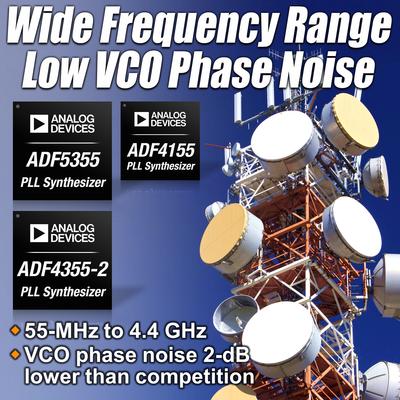 ADI发布三款全新的锁相环(PLL)器件