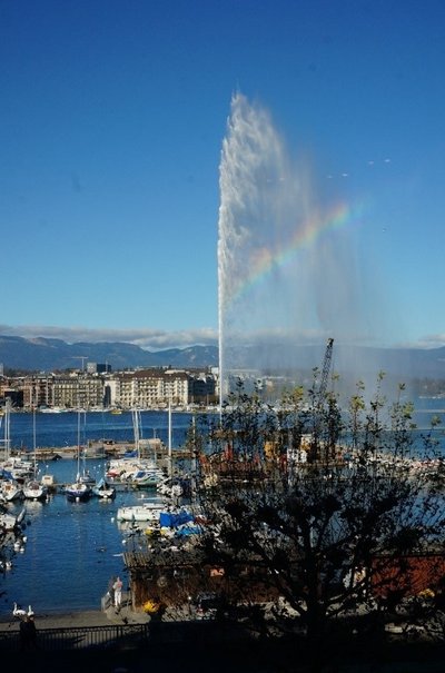 亚洲种植园资本集团在瑞士日内瓦新开设的总部俯瞰日内瓦湖和标志性景观大喷泉