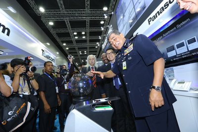 The Inspector General of Royal Malaysia Police, Tan Sri Dato’ Sri Khalid Abu Bakar launched Panasonic latest products at IFSEC Southeast Asia 2015