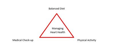 Holistic management of heart health comprise of regular medical check-ups, daily exercise and eating a balanced diet