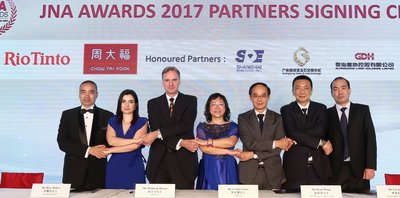 Strong support from JNA Awards 2017 Partners: Guangdong Gems & Jade Exchange; Rio Tinto Diamonds; UBM Asia; Chow Tai Fook Jewellery; Shanghai Diamond Exchange; and Guangdong Land Holdings Limited