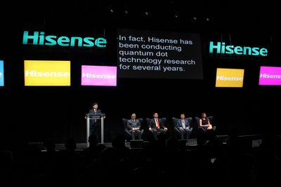 The President of Hisense Group, Mr. Liu Hongxin, announced the display technology line of Hisense on Press Day CES 2017