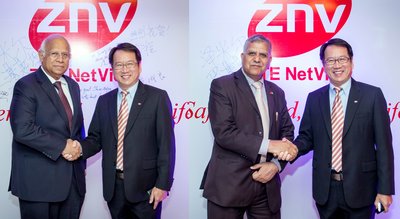 ZNV Executive Chairman & CEO Robert Zhu and President of Pakistan’s Largest Securty Company PATHFINDER (on the left);ZNV Executive Chairman &CEO Robert Zhu and Counsellor Mr. Zamir Awan of Embassy of Pakistan (on the right)