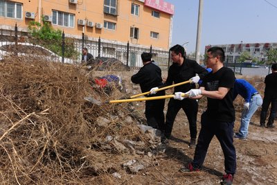 天津开发区开展“泰达大扫除”义务劳动