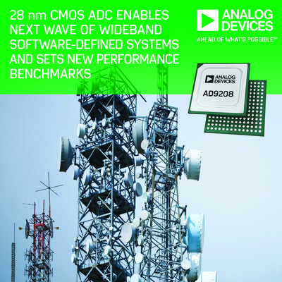 ADI 28奈米CMOS類比數位轉換器 推動下一波寬頻軟體定義系統並樹立新的性能基準