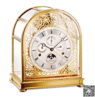 肯宁家全黄铜镀金壁炉钟，型号：1709-06-01