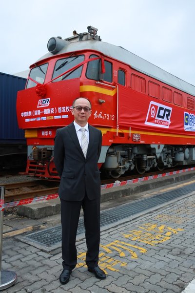 Steve Huang, CEO, DHL Global Forwarding Greater China at the launch of inaugural Shenzhen-Minsk rail connection