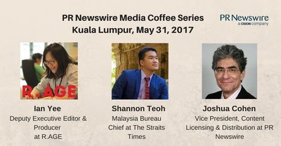 Speakers for PR Newswire's Kuala Lumpur Media Coffee on May 31