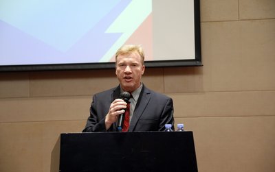 TUV莱茵深圳公司副总经理、首席技术官Sven-Olaf Steinke致欢迎词