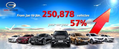 GAC Motor Refreshes Sales Record with 250,878 Vehicles Sold in First Half of 2017