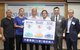 (From left to right)Cancer patients  Wu and Victor, Mr Yuen Siu Lam, Mr Cheung Chiu Hung, Dr Alexander Chiu and Dr Raymond Lo attended the roundtable to discuss cancer patients long wait issue.