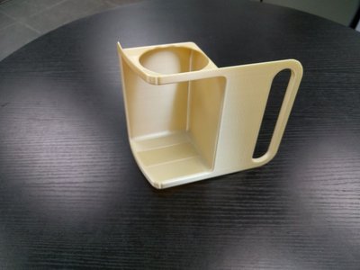 Final first class lavatory part, 3D printed in ULTEM 9085 material with the Stratasys Fortus 900mc Aircraft Interiors Certification Solution
