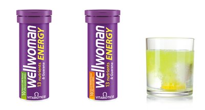 WellWoman Energy 泡腾片有柠檬和橙子两种口味，适合忙碌生活中补充能量