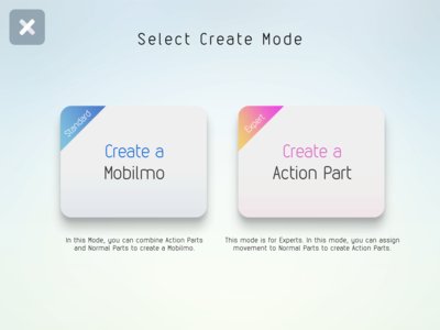 Two creation modes for beginners and advanced users