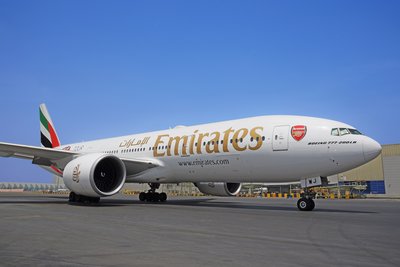 阿联酋航空阿森纳2017季前巡回赛特殊涂装客机-波音777-200LR-2