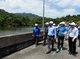 Site visit to the Sultan Azlan Shah Dam. From left: Dato’ Ir. Mohd Yusof B. Mohd Isa, General Manager of Lembaga Air Perak (LAP), Ms. Eliane Van Doorn, Director Business Development UBM ASEAN and Dato’ Teo Yen Hua, Advisor of UBM Water Series Events.