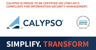 International Organization for Standardization recognizes Calypso Technology for following best practices for information security management of its Cloud Services
