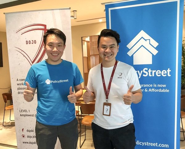 Wilson Beh, Co-founder and COO PolicyStreet insurtech inks deal with Jack Chan, Co-founder DOJO KL coworking space