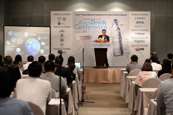 Delegates from beverage industry across Asia attend the Asia Drink Conference to listen on the beverage industry trends