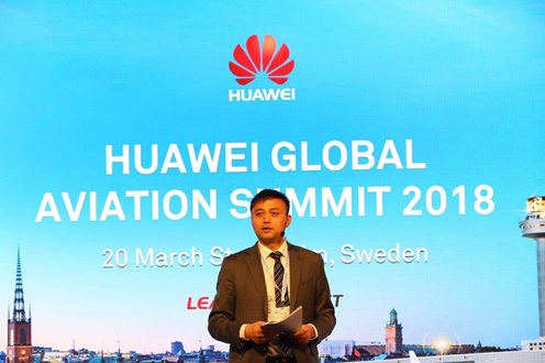 Yuan Xilin, President of the Transportation Sector of Huawei Enterprise BG, gave a speech at Huawei Global Aviation Summit 2018