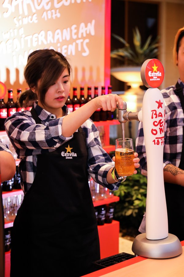 Estrella Damm  being served at The Asia’s 50 Best Restaurant’s party