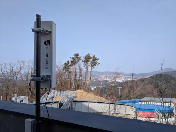 DroneShield's RFOne overlooking an Olympic venue at 2018 Olympic Winter Games