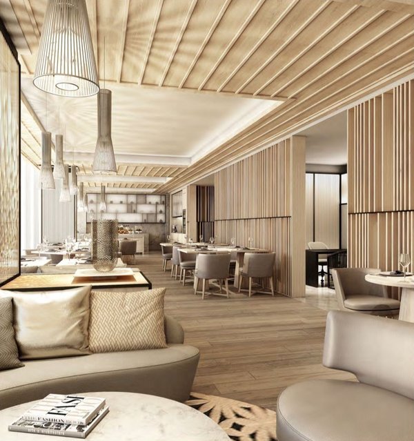 A render of the Executive Lounge of the Courtyard by Marriott Iloilo