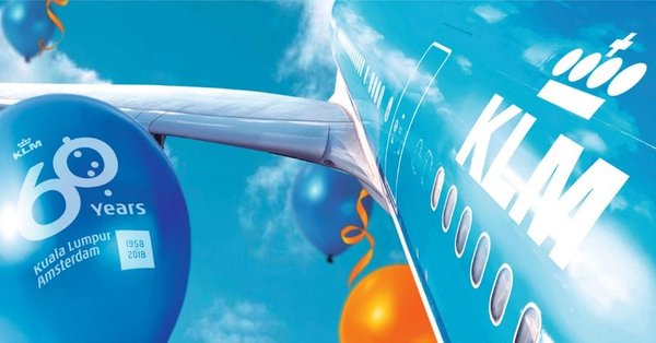 KLM Royal Dutch Airlines is celebrating its 60th anniversary of direct scheduled flights between Amsterdam and Kuala Lumpur