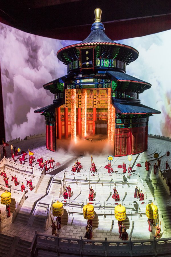 风云变幻下的天坛祈年殿亮相大城小像-北京奠基仪式