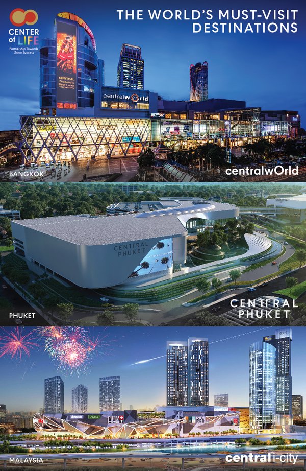 Central Pattana Plc (CPN), the largest leading retail property developer in Thailand and Southeast Asia recently announced its 5 years plan, investing around 100 billion baht to emphasize itself as a Global Player, with five highlighted projects in Thailand and overseas