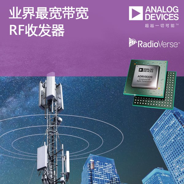 业界最宽带宽RF收发器加速2G-5G基站和相控阵雷达的开发