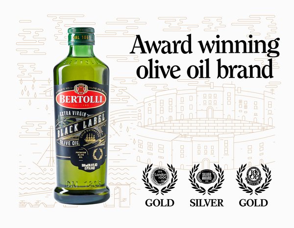 Bertolli. Awarded olive oil brand