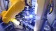 舍弗勒太仓制造基地生产线上的焊机机器人。