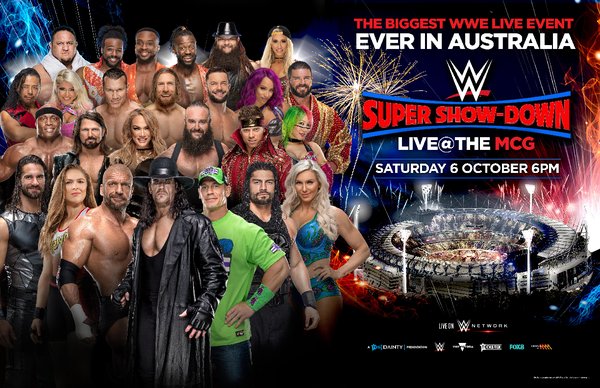 Biggest WWE(R) live event ever in Australia on Saturday, October 6 at the iconic Melbourne Cricket Ground.