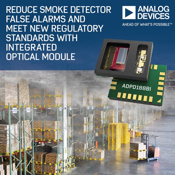 整合式光學模組降低煙霧檢測器誤報並符合新法規標準