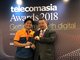香港寬頻持股管理人及營運總裁黎汝傑代表接受亞洲電訊獎2018頒發的兩項大獎 -- 「最佳寬頻營運商」及「最佳流動虛擬網絡營辦商」。
