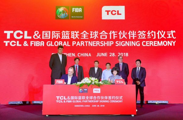 Executives from TCL and FIBA officially signed the global partnership agreement