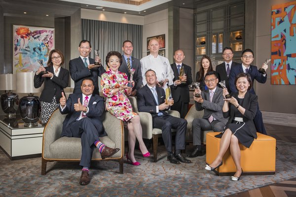 The team celebrates multiple wins for JW Marriott Hotel Macau and The Ritz-Carlton, Macau in the 2017 “Awards by Marriott International”