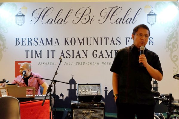 Indonesia's Minister of Communication and Informatics, Rudiantara, delivering his speech at the FTII event last night