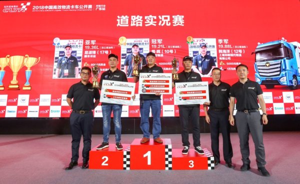 冠军司机（左三）获颁高性能佳通轮胎产品