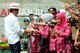 President Joko Widodo interacts with the locals before delivering his speech at the Tanju dam's inauguration today