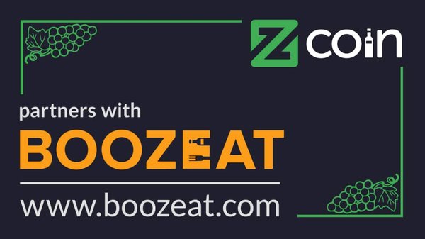 ZCoin partners with Boozeat in accepting cryptocurrencies as a payment method