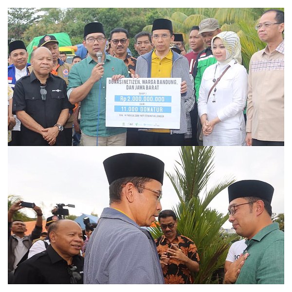 Mayor of Bandung, Ridwan Kamil, invited all Netizens to contribute by donating for the victims of Lombok earthquake