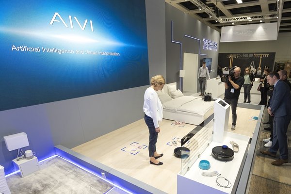 ECOVACS Robotics product demonstration at IFA 2018 in Berlin