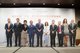 In the presence of witnessing guests and members of the Sands China post-Hato relief effort committee, Sands China Ltd. President Dr. Wilfred Wong (fourth from left) and Paulo Barbosa (fifth from left), general manager of Fidelidade - Insurance Company Limited (Life), attend a signing ceremony Wednesday at Sands Macao for the Sands China Hato Education Sponsorship Fund.