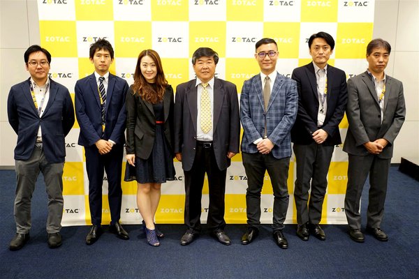 Tony Wong, CEO of ZOTAC Technology (middle), attended the opening of Japan office.