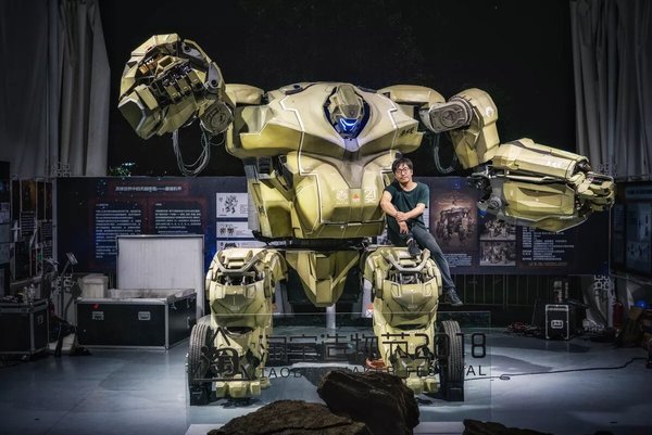 First full-gear robotic machine in China displays in Taobao Maker Festival in Hangzhou.